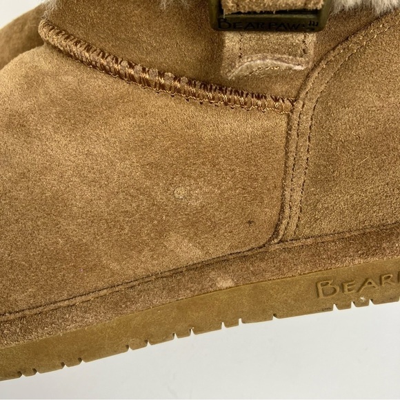 Bearpaw Abby Sheepskin Lined Hickory Winter Boots Ankle Buckle Size 7 - Picture 2 of 16